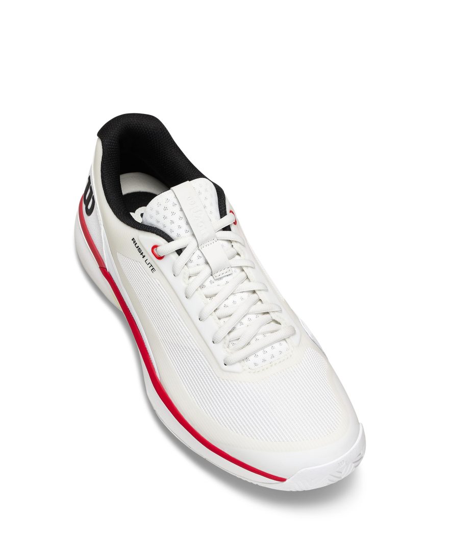 Mens Rush Lite 5 White / Black / Infared Tennis Shoe - Wilson